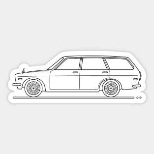 retro family car b Sticker